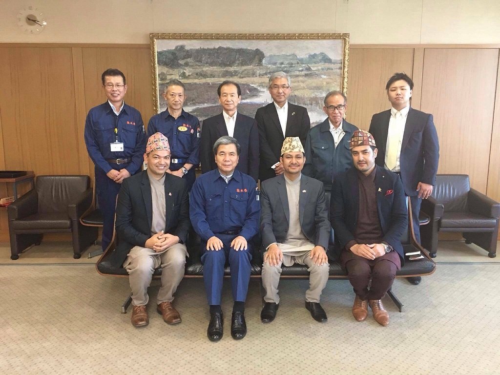 जापानको भूकम्प प्रभावित क्षेत्रमा कार्यवाहक राजदूत सहितको टोली र गभर्नरसंग सामूहिक भेटवार्ता