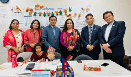 अध्यक्ष शर्माद्वारा टोकियोस्थित एसियन ब्रिज इन्टरनेशनल स्कुलको अवलोकन